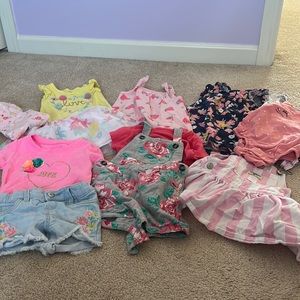 Carters/Osh Kosh baby girl clothing haul 12 pieces